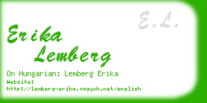 erika lemberg business card
